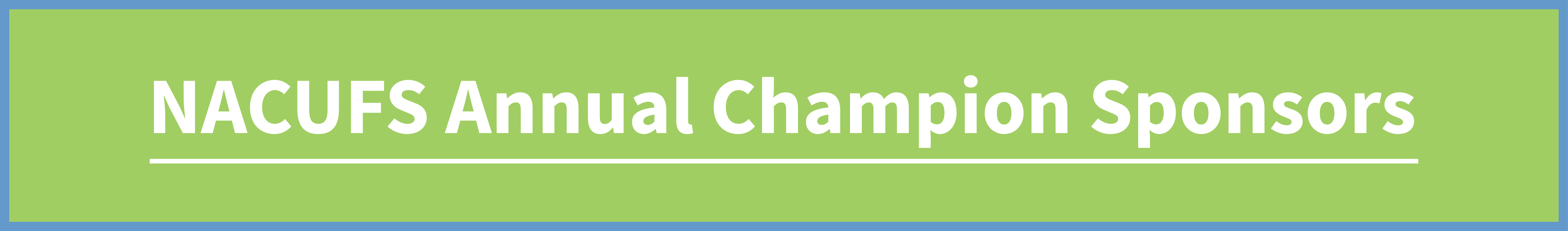 Annual CHampion Sponsors Banner